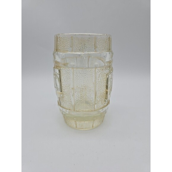 Vintage DAD'S ROOT BEER Amber & Clear Barrel Shaped Heavy Glass Mug 5.25" Tall - Picture 4 of 10